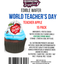 EDIBLE Wafer WORLD TEACHER DAY (Teacher Apple)