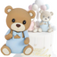 Blue Bear Adorable Cake Topper