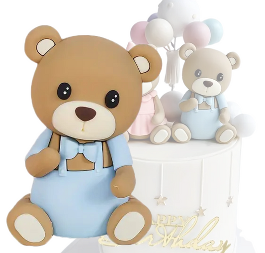 Blue Bear Adorable Cake Topper