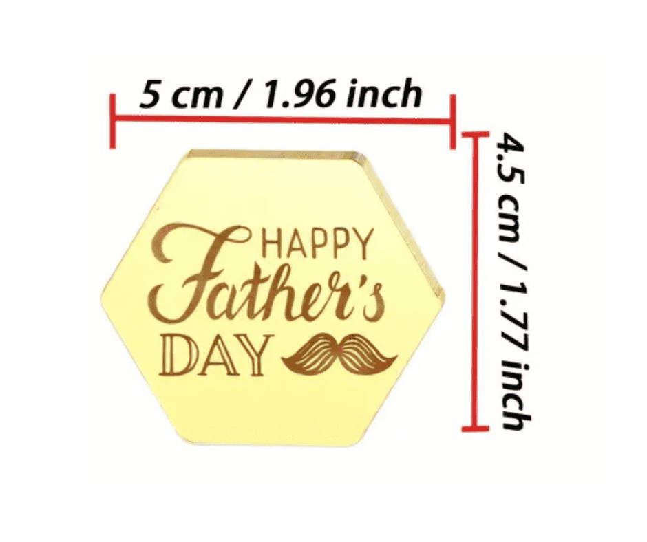 Father's Day with Moustache Gold Disc Toppers 5pc Set – view 3