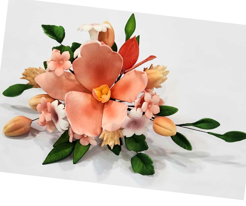 Peach Orchid Flower Spray