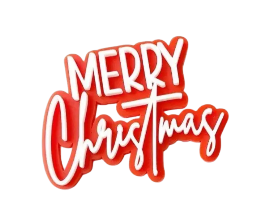 Merry Christmas Acrylic Cake Charm Topper