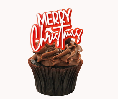 Merry Christmas Acrylic Cake Charm Topper