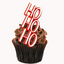 HO HO HO Acrylic Cake Charm Topper