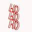 HO HO HO Acrylic Cake Charm Topper