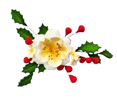 CHRISTMAS WHITE FLOWER SPRAY