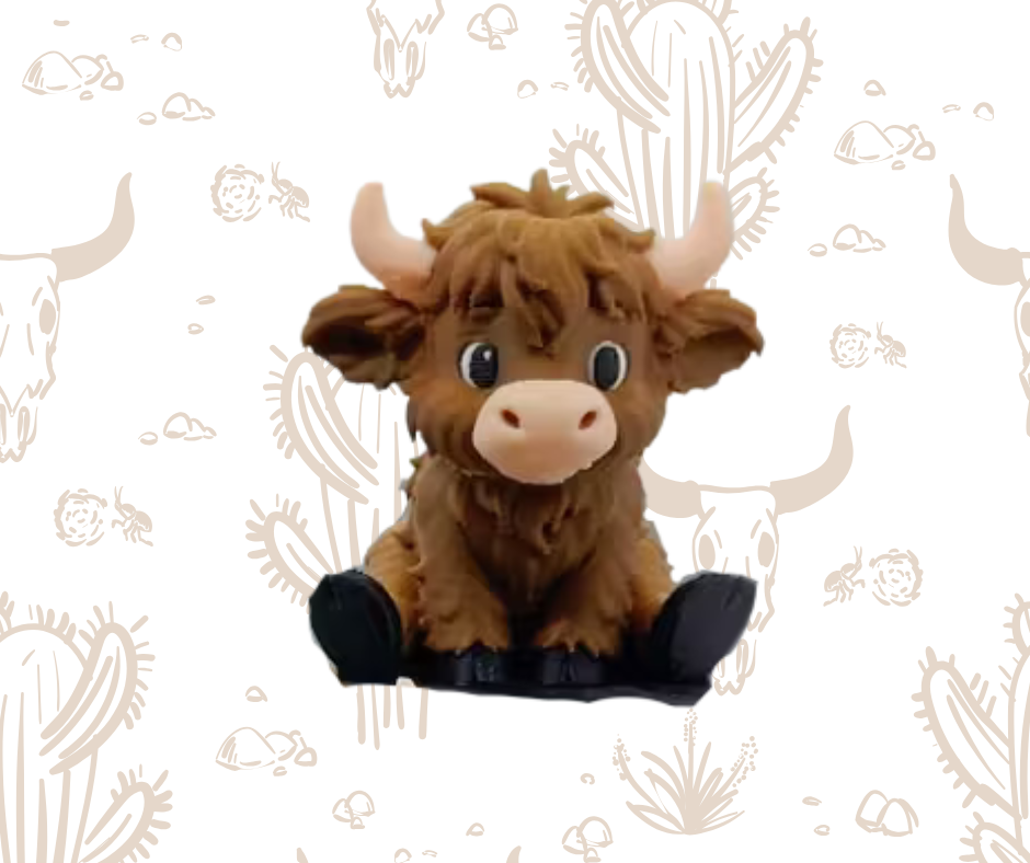 3D Printed Highland Cow