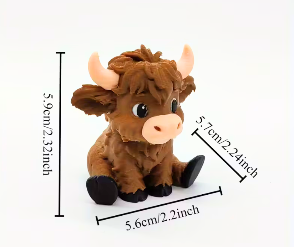 3D Printed Highland Cow