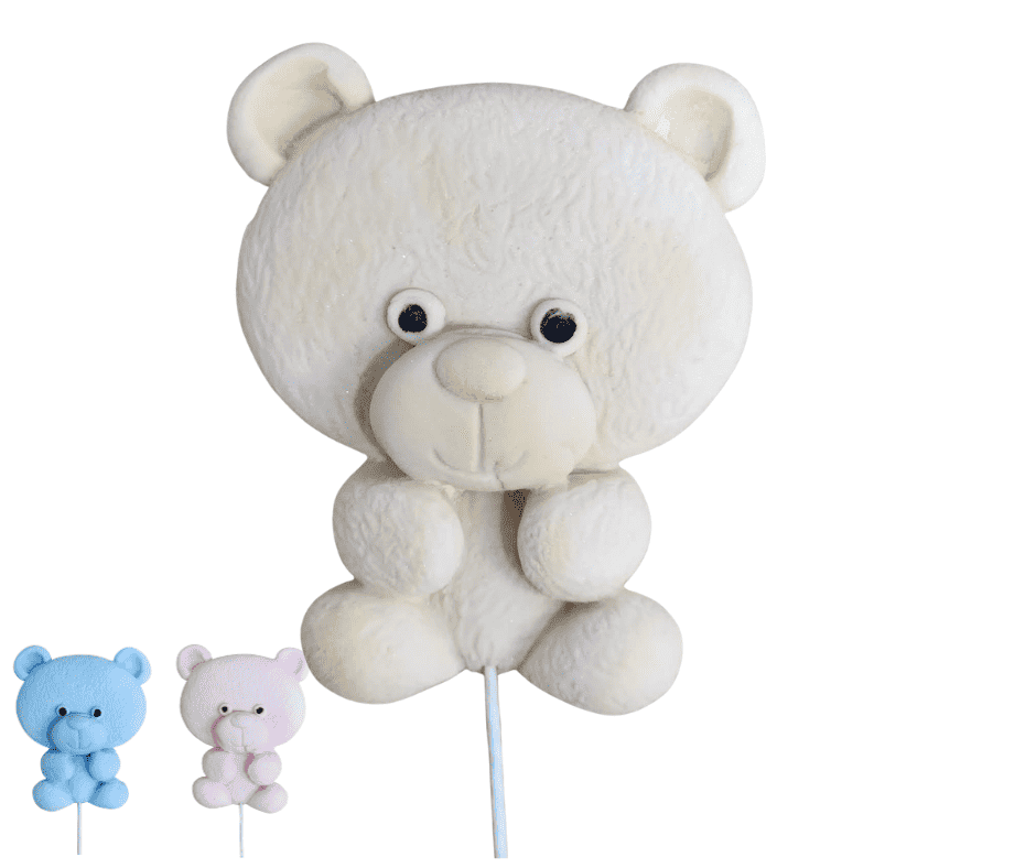 Furry Icing Teddy Bear On Wire – view 4