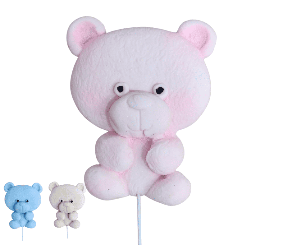 Furry Icing Teddy Bear On Wire – view 3