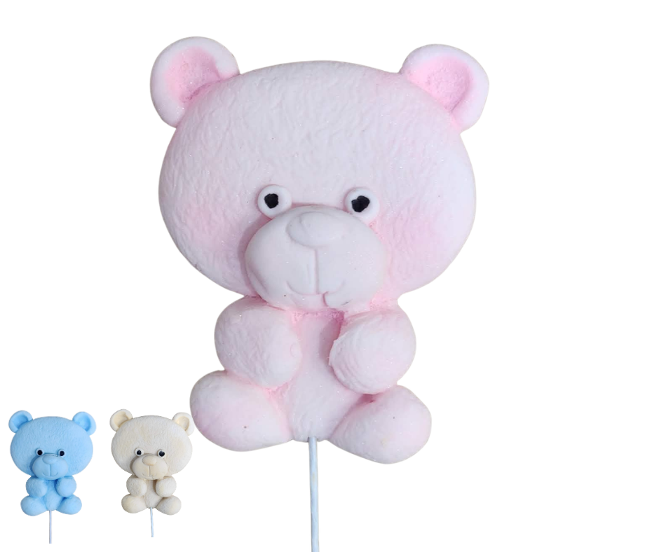 Furry Icing Teddy Bear  On Wire