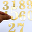 Gold Mirror Numbers 10pcs