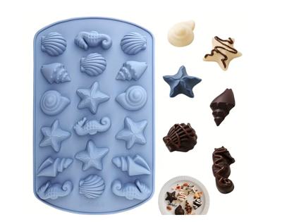 Large Seahorse Starfish and Shell Mould