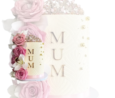 Gold Acrylic Mum Cake Topper