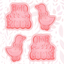 Silly Goose Cookie Cutters with Embossing Stamps 2PC