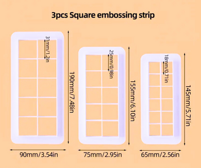 Square Multi Cutter 3pc Set