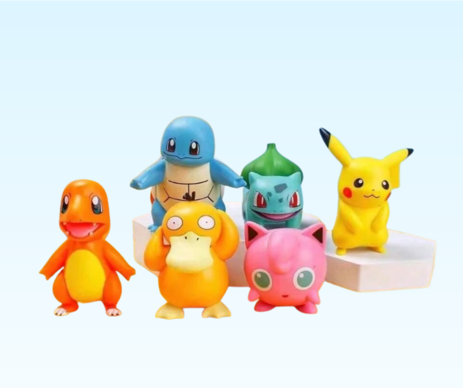 POKEMON 6 PIECE CAKE TOPPER TOY SET