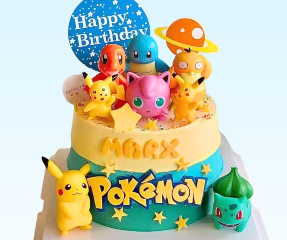 POKEMON 6 PIECE CAKE TOPPER TOY SET