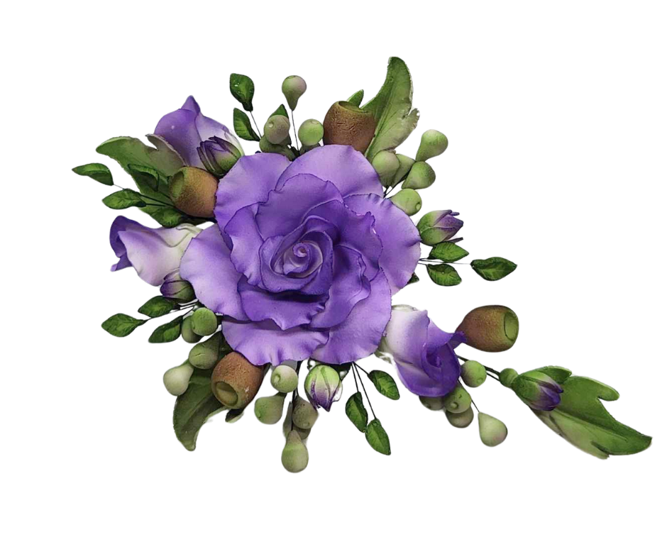 Edible Special Occasion Rose Spray - Purple