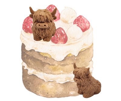 CHOCOLATE CAKE TOPPER HIGHLAND COW
