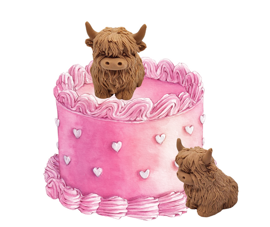 CHOCOLATE CAKE TOPPER HIGHLAND COW