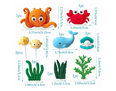 UNDER THE SEA-THEMED Cake Decorations