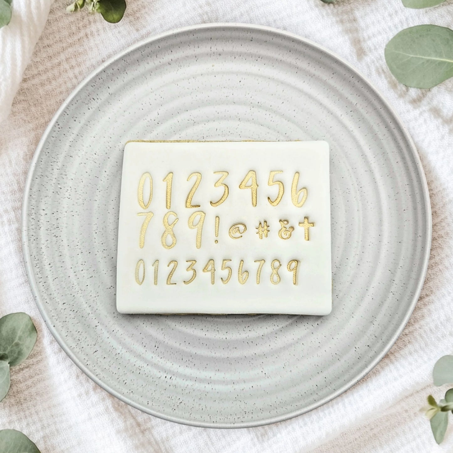 Cookie Stamp V2 Script Stamp 2 x Lower x 1 x Upper Case with 1 x Number Set