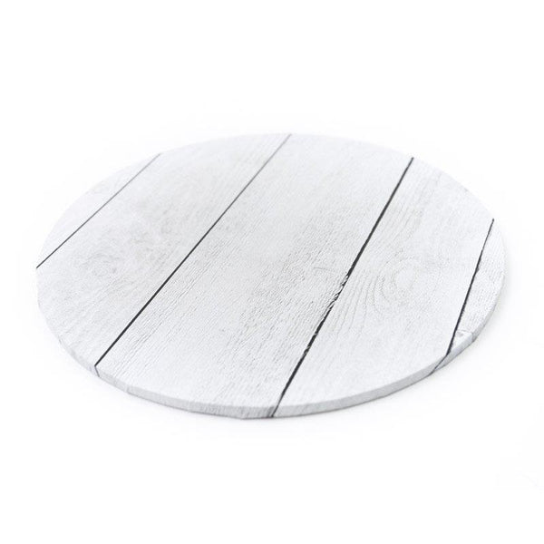 Food Presentation Board (WHITE PLANKS) - 10" ROUND