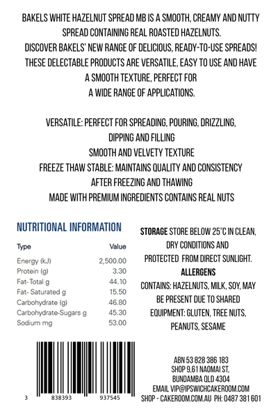 White Hazelnut Filling Spread 1kg