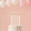 12cm Tall Cake Candles PEARLISED WHITE (Pack of 12)