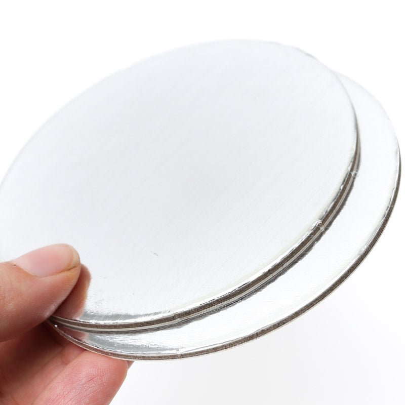 SILVER FOIL Cake Card Board BG - 5" ROUND