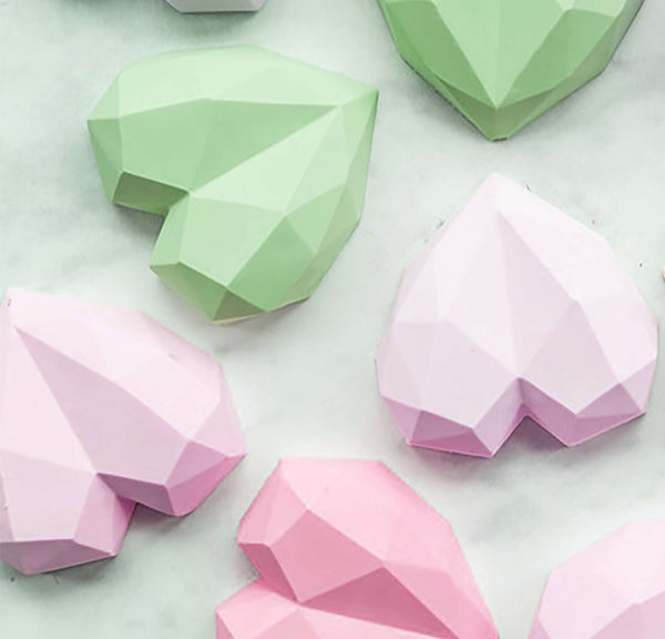 Silicone Mould Geo Hearts