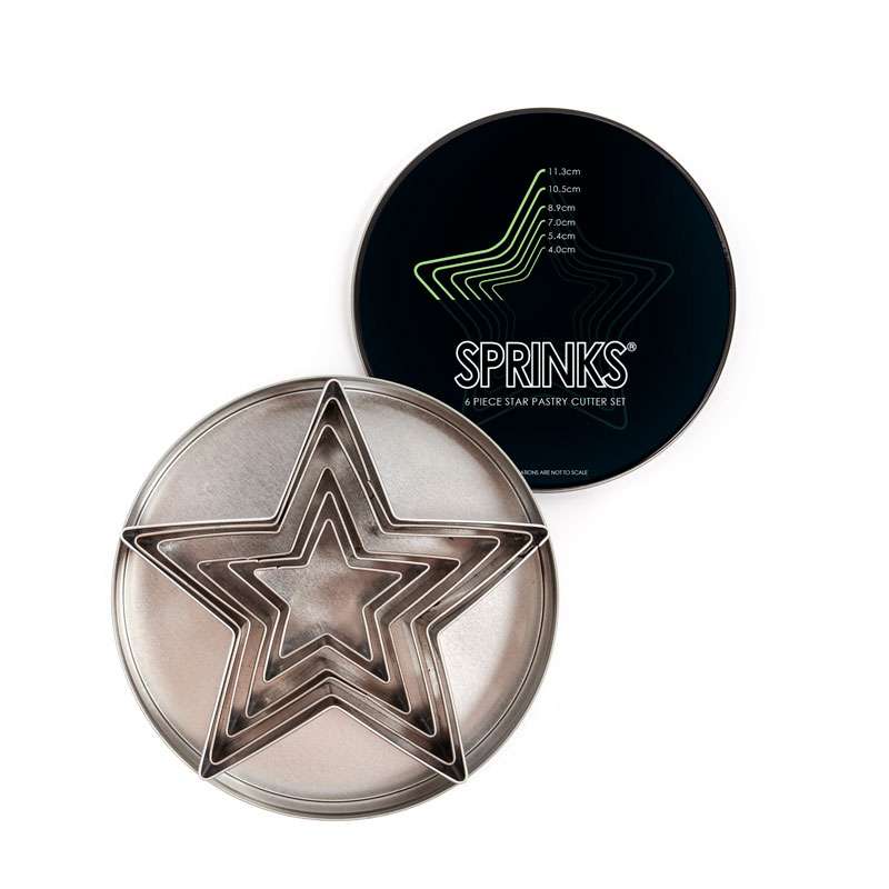 Pastry Cutter Set 6-Piece Star Stainless - By Sprinks – view 3