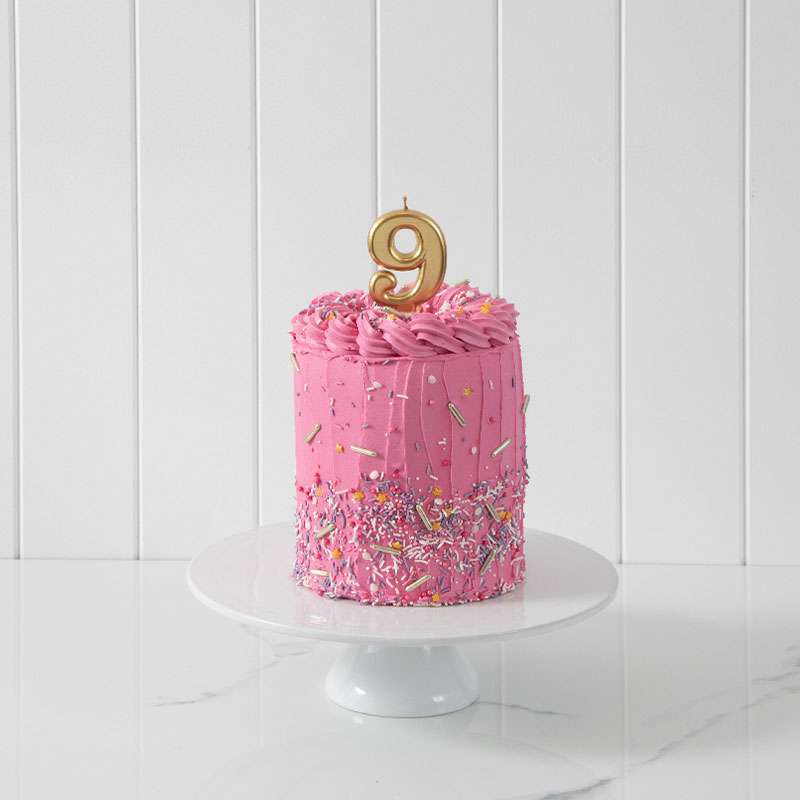 GOLD Candle - NUMBER 9 – view 2