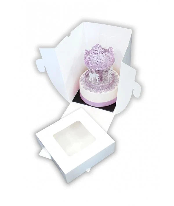 LOYAL 12" Tall Square Cake Boxes with Top Window
