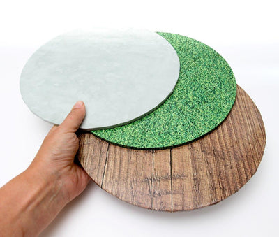 Cake Board Masonite Grass 10" Round