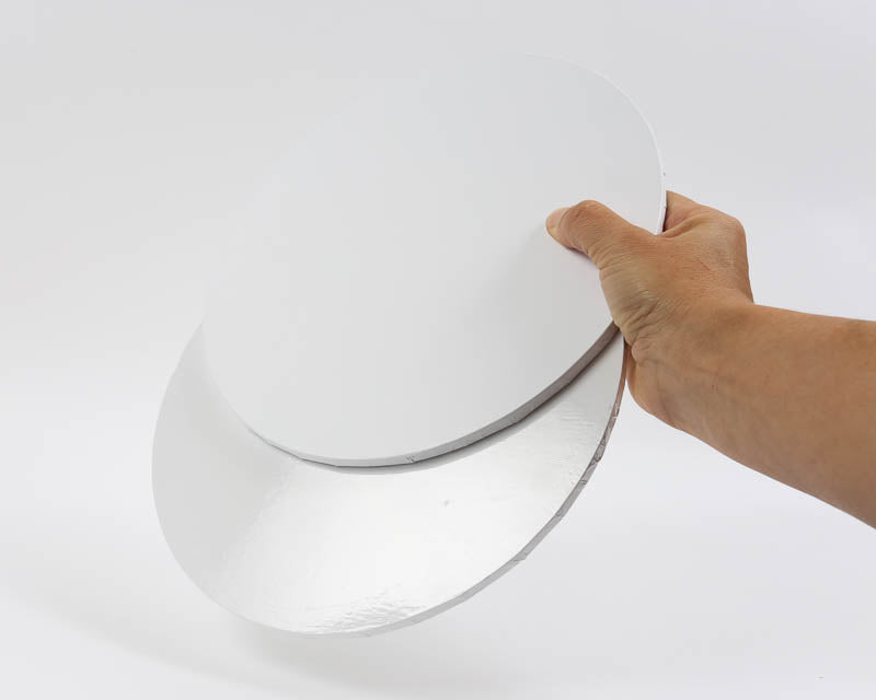 GLOSS WHITE 12" Round Masonite Cake Board