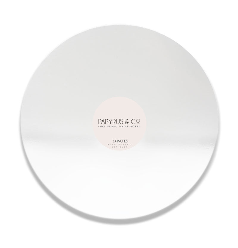 Cake Board Masonite (White Gloss) 14" Round