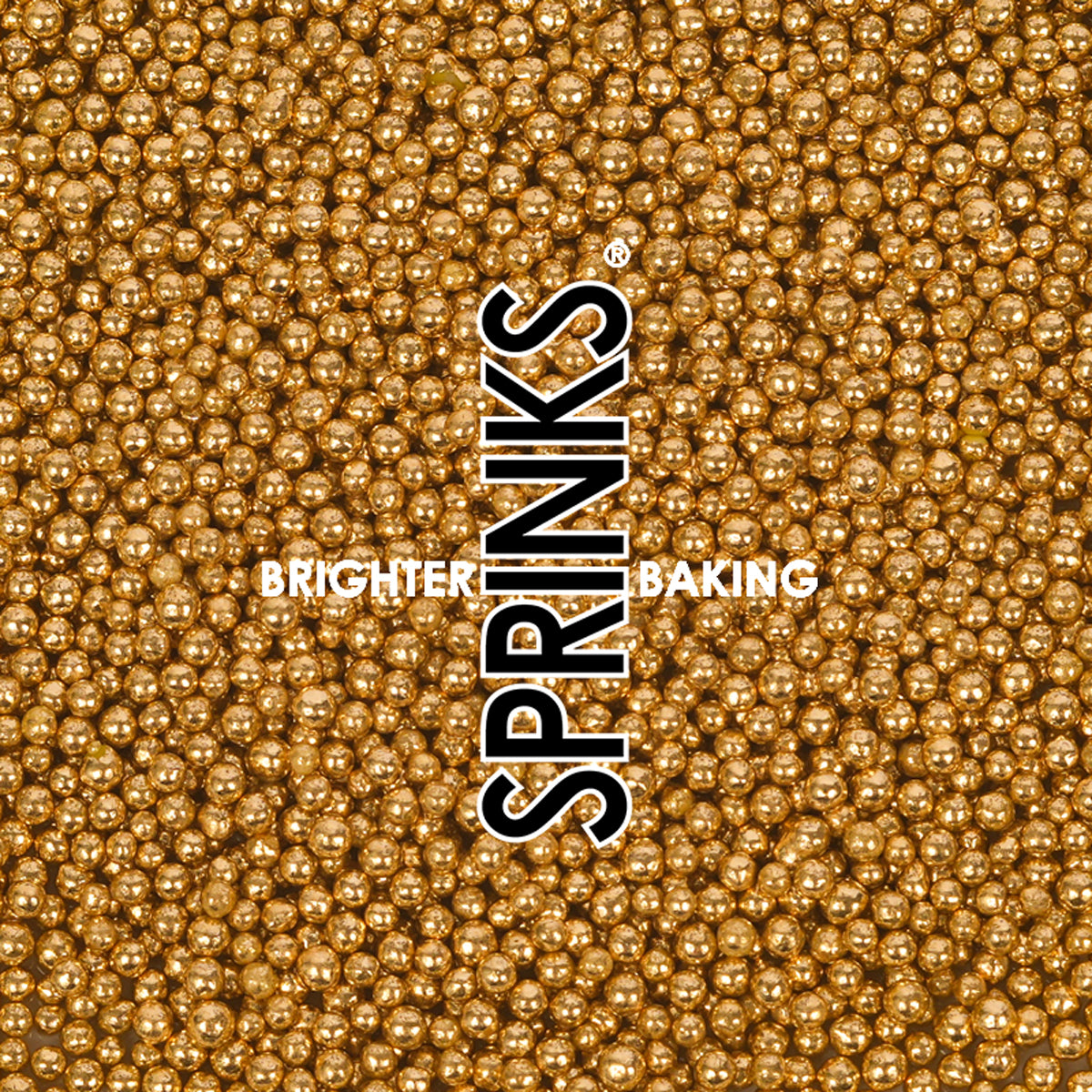 Crunchy SHINY GOLD 2mm Sprinkles (75g)