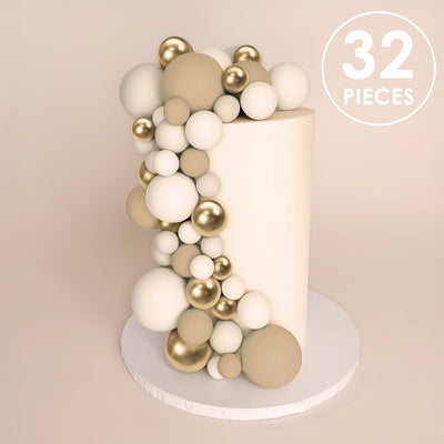 32 Cake Ball Toppers - CHAMPAGNE GOLD SPRINKS