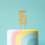 Cake Topper Bold Gold Number 5