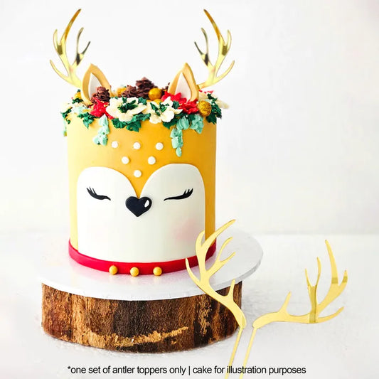 GOLD ACRYLIC DEER ANTLERS |2 PIECE