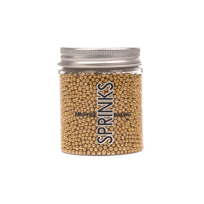 Crunchy SHINY GOLD 2mm Sprinkles (75g)