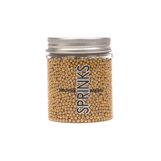 Crunchy SHINY GOLD 2mm Sprinkles (75g)
