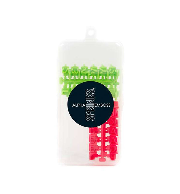 Alphabet & Stamp Number Embosser Set SPRINKS