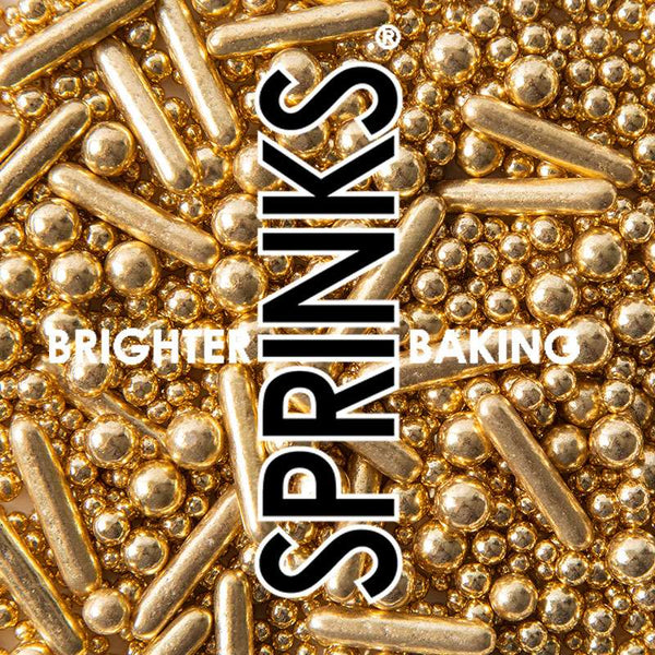 Sprinkles Bubble & Bounce Metalic Shiny Gold 500g by Sprinks