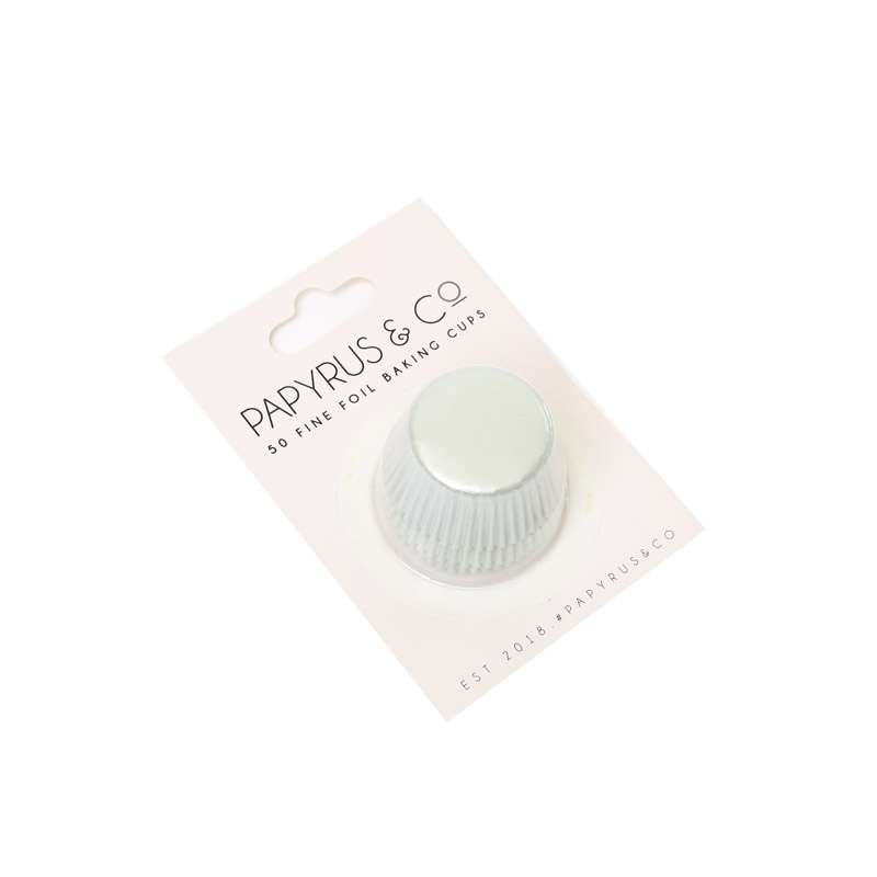 Papyrus & Co 35mm Mini White Foil Baking Cups 50 pack