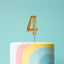 Cake Topper Bold Gold Number 4