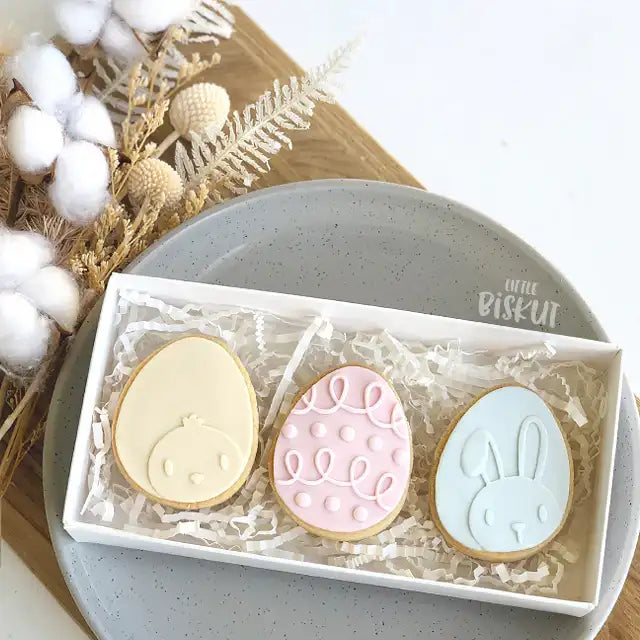 Easter Egg Minis Cutter & Debosser Set with 5pc Cutter Little Biskut – view 3