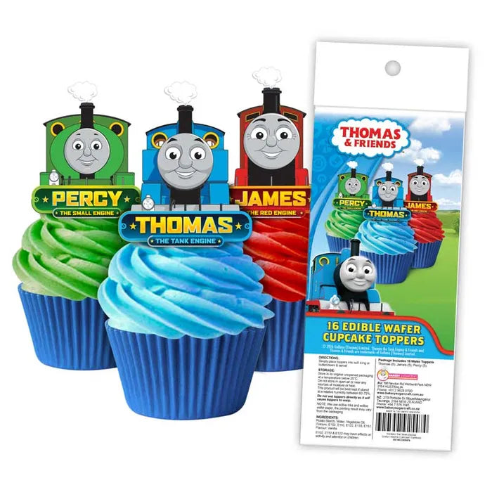 Edible Wafer Cupcake Toppers Thomas The Tank 16 piece pack